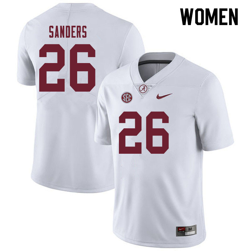 Alabama Crimson Tide Women's Trey Sanders #26 White NCAA Nike Authentic Stitched 2019 College Football Jersey OX16I80UP